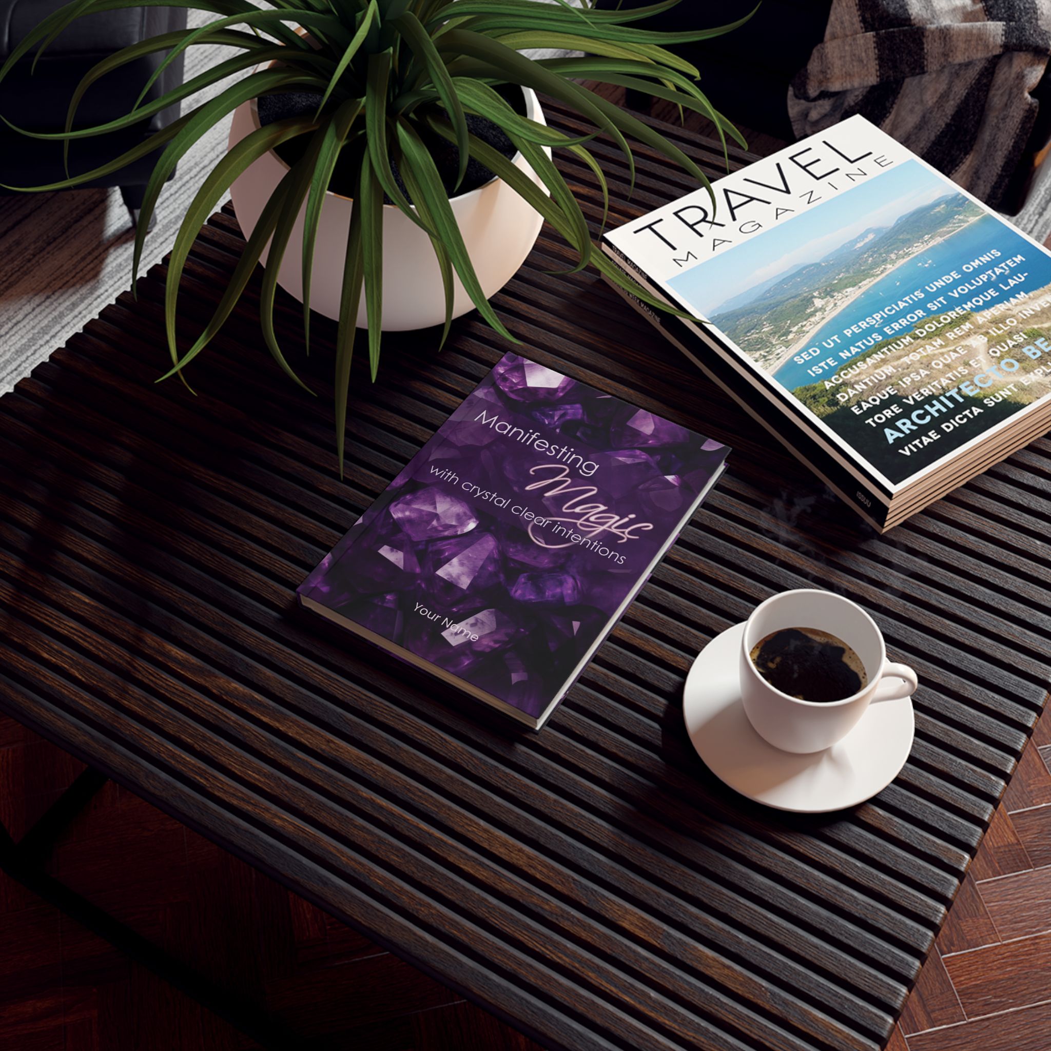 Hard Backed Journal - Amethyst - "Manifesting Magic with crystal clear intentions" (UK) ✨ Add your name - Image 4