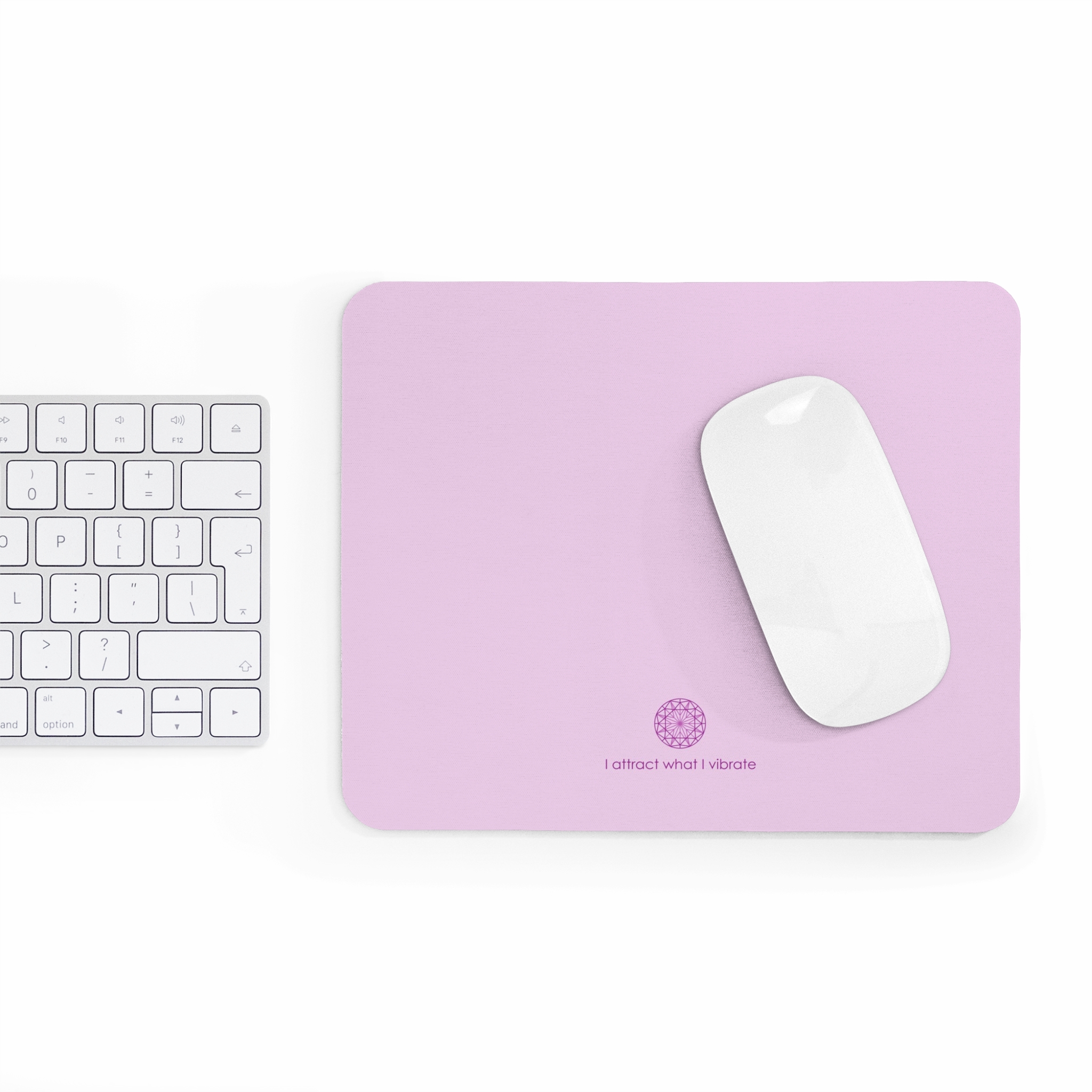 Mouse Pad - minimalist "I attract what I vibrate" - Pink (EU) - Image 4