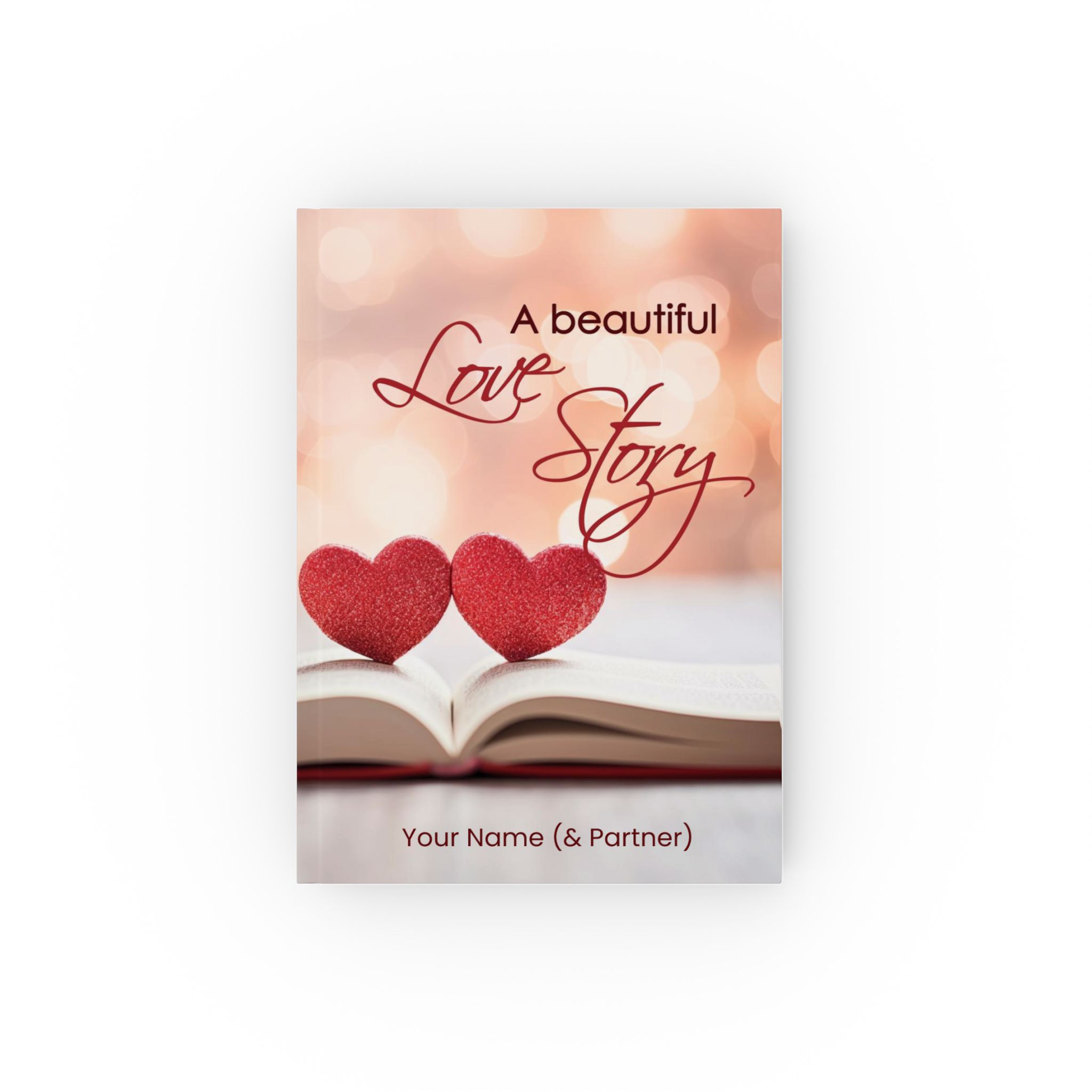 Hard Backed Journal - "A Beautiful Love Story" (UK) ✨ Add your name