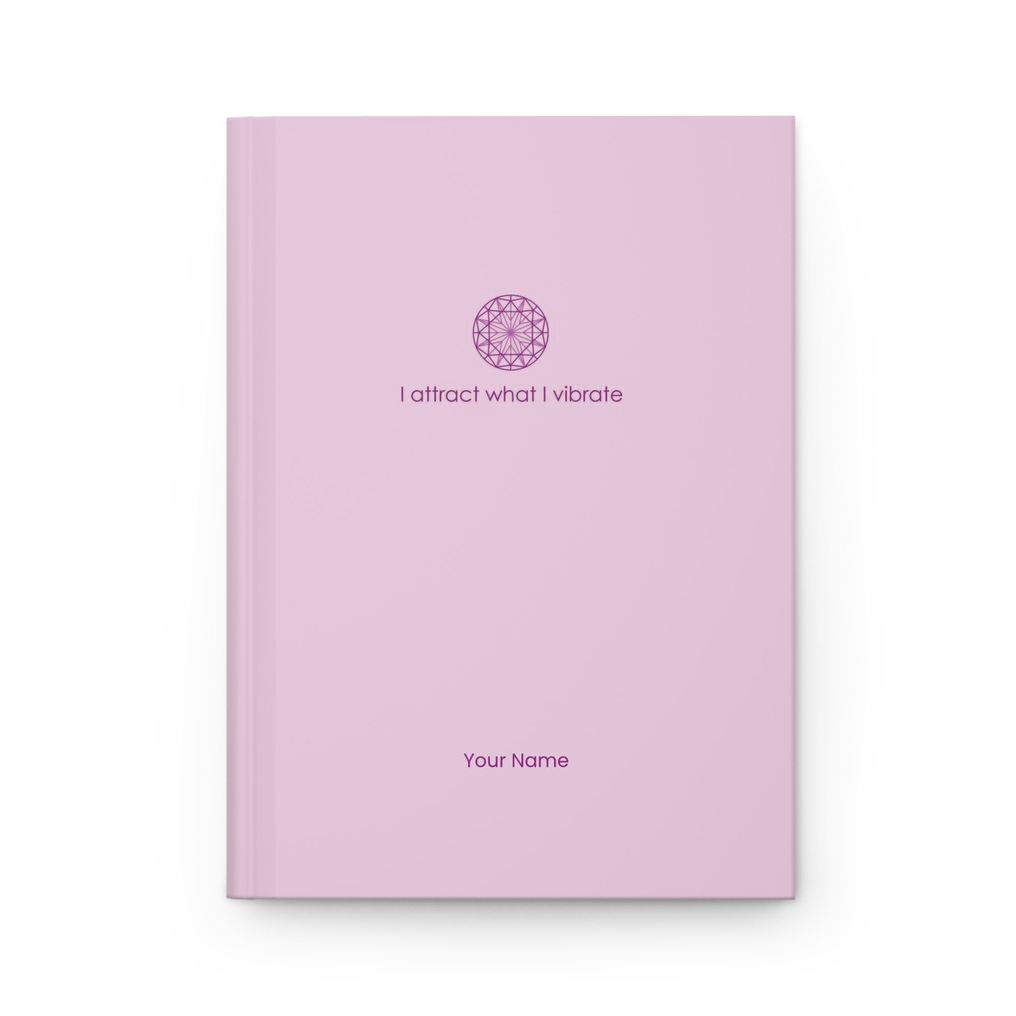 Minimalist Pink - I attract what I vibrate - Hard Backed Journal Matte (US)