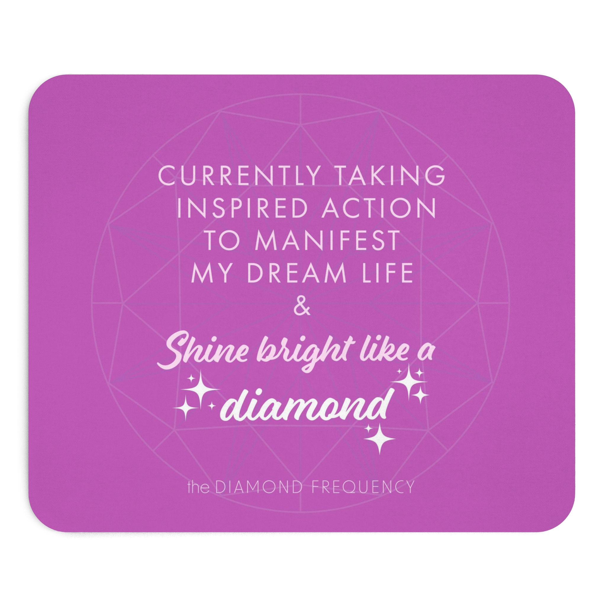 Mouse Pad - Affirmations "Inspired action" - Pink (EU)