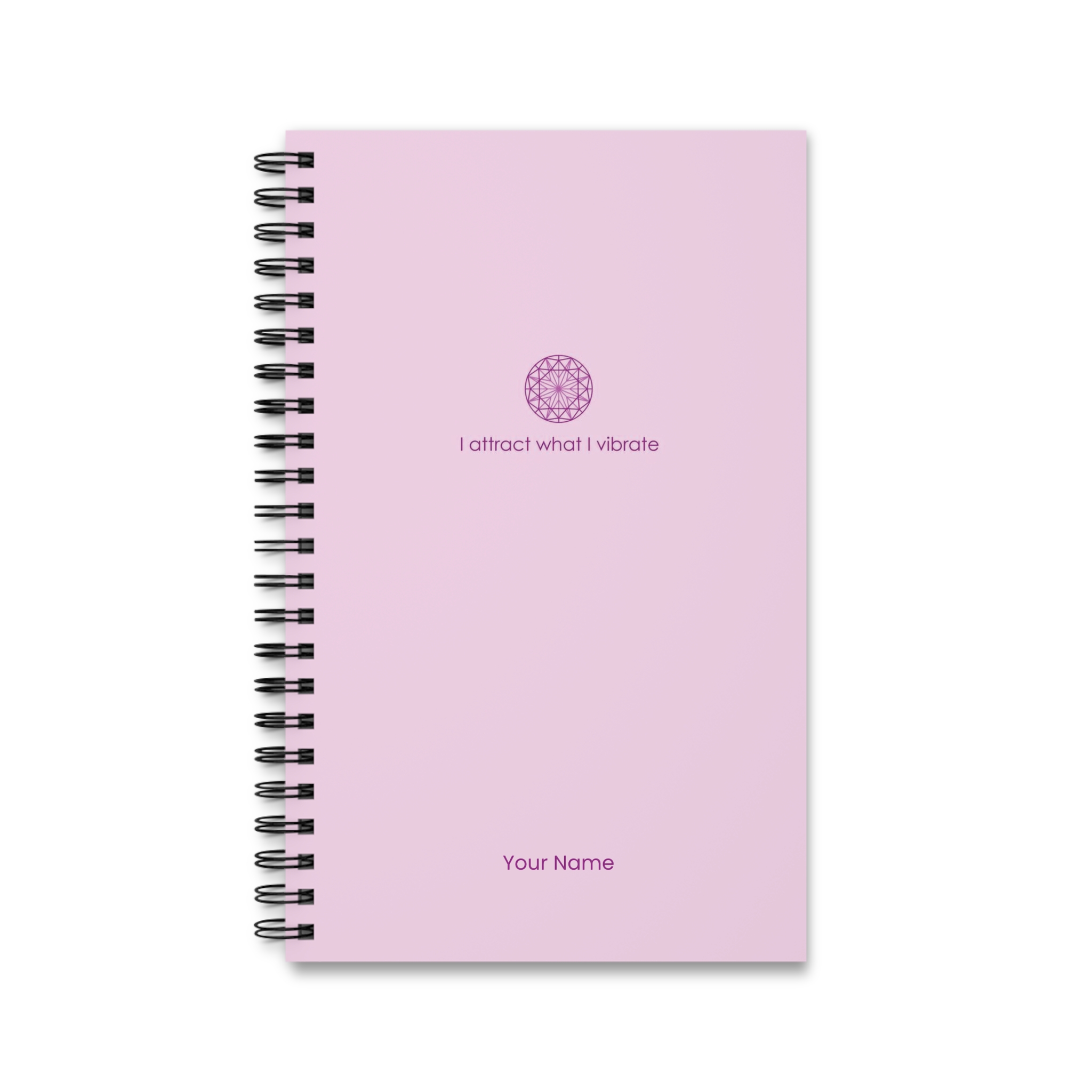 Minimalist Pink - I attract what I vibrate - Spiral Journal (EU)