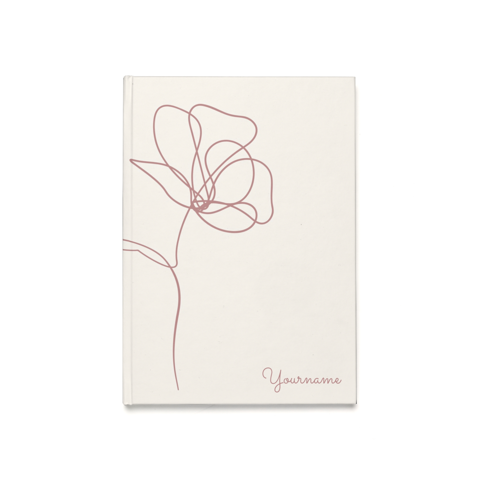 Line art flower - Hard Backed Journal (EU)