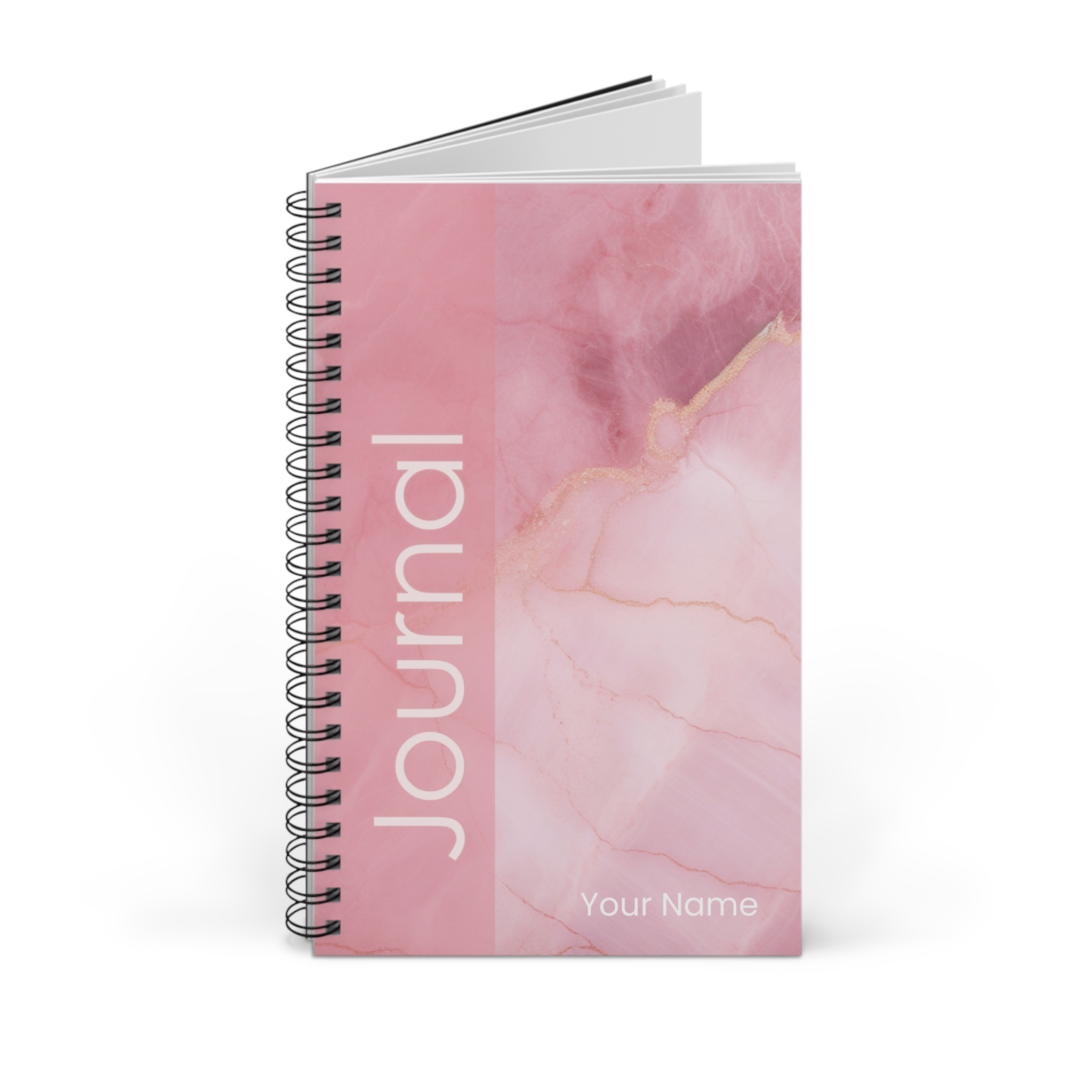 Spiral Journal - Pink Marble (EU) ✨ Add your name - Image 2