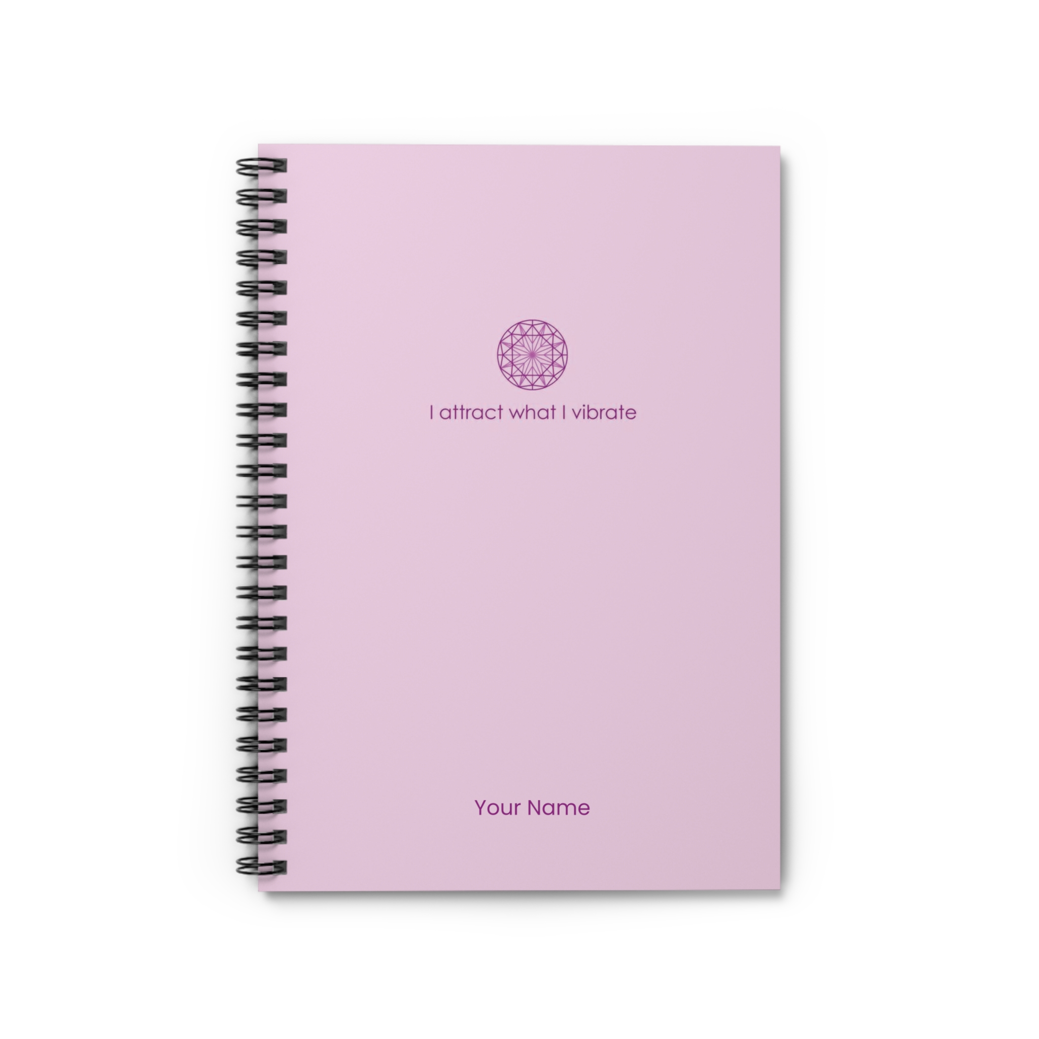 Minimalist Pink - I attract what I vibrate - Spiral Journal (US)