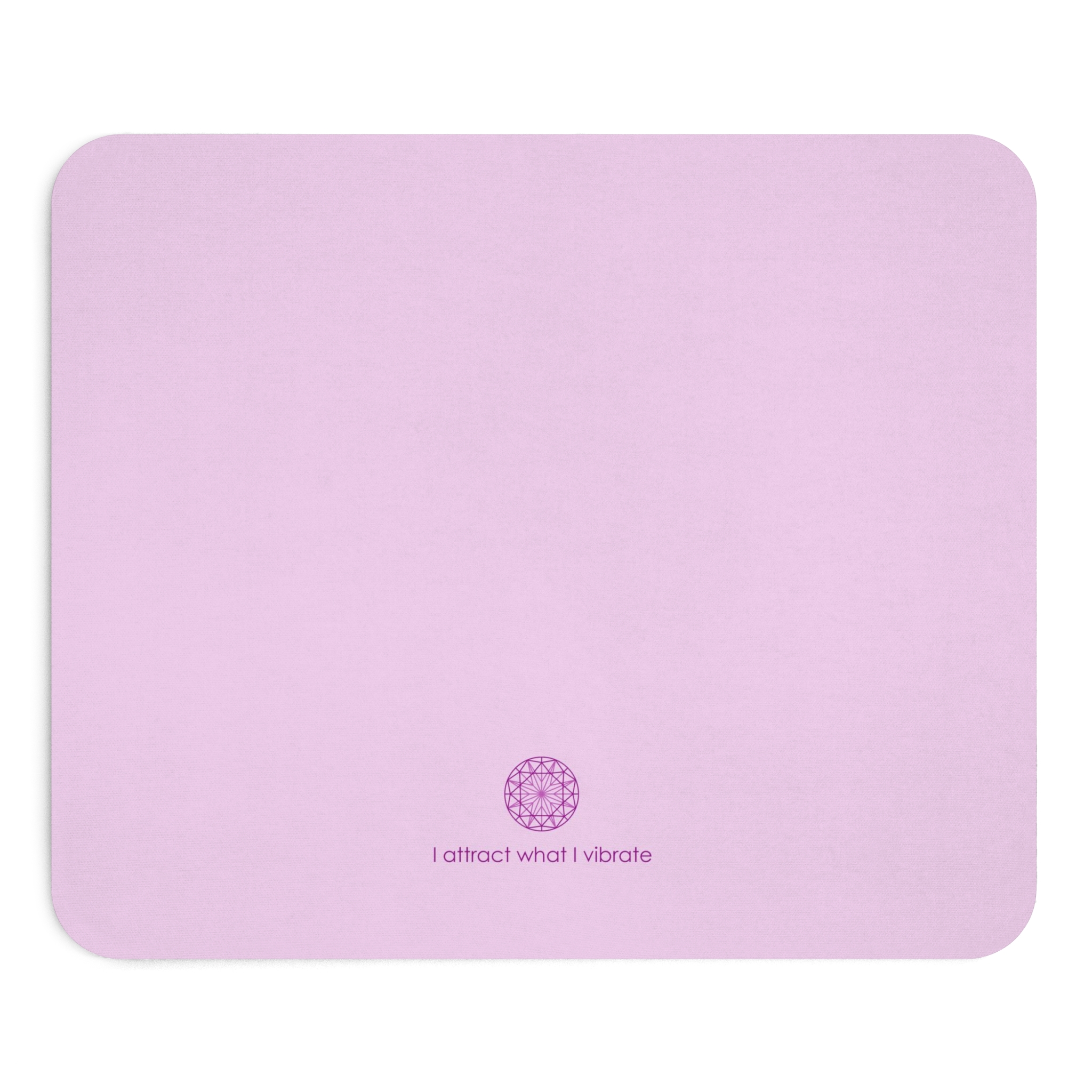 Mouse Pad - minimalist "I attract what I vibrate" - Pink (EU)