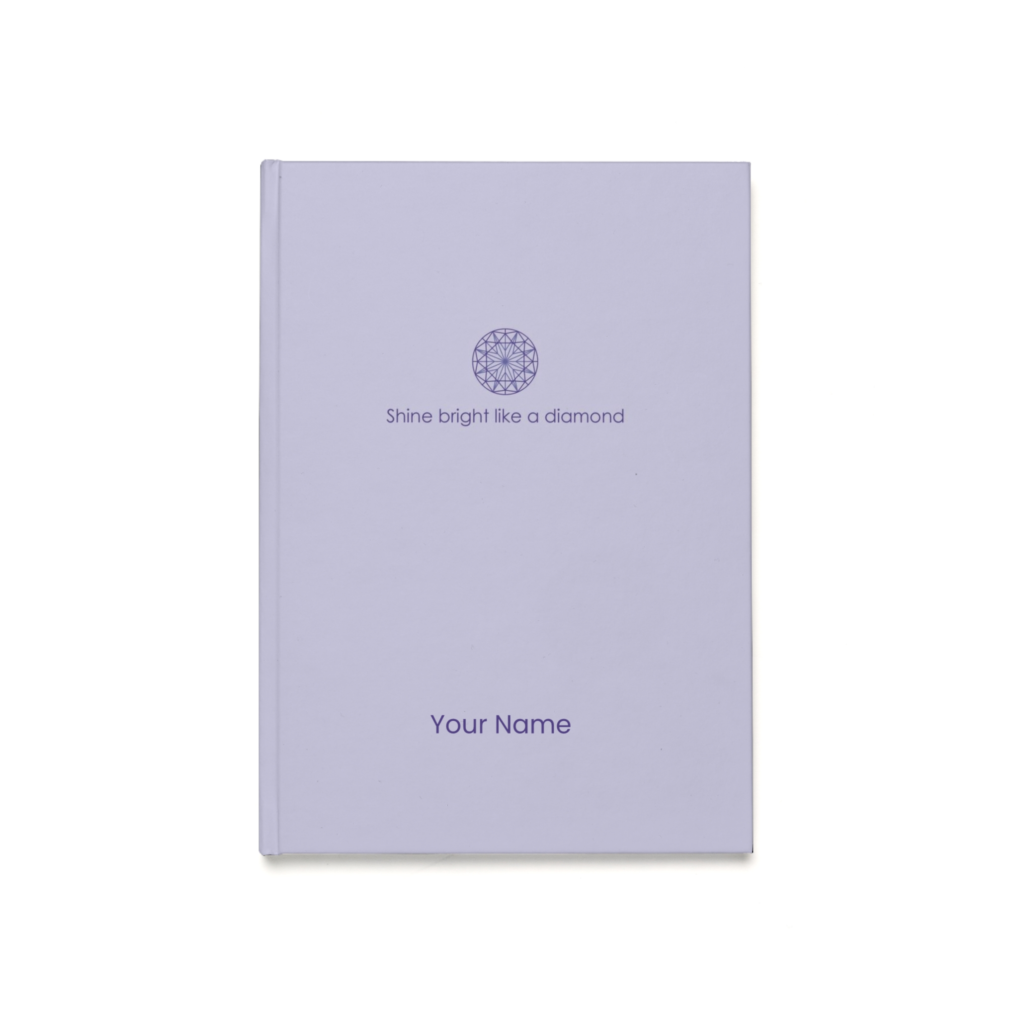 Minimalist Purple - Shine bright like a diamond - Hard Backed Journal (EU)