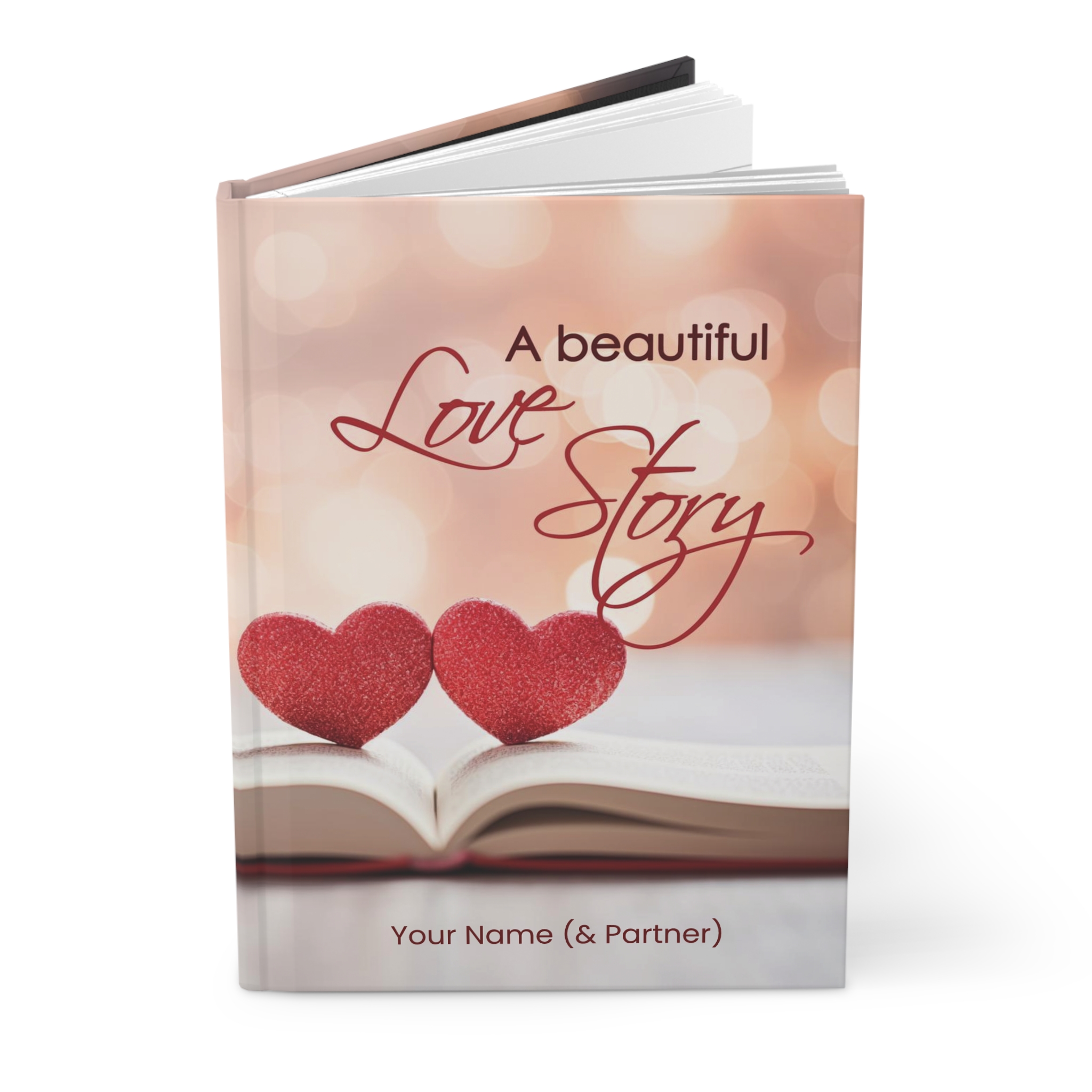 Hard Backed Journal - "A Beautiful Love Story" - Matte (US) ✨ Add your name - Image 3