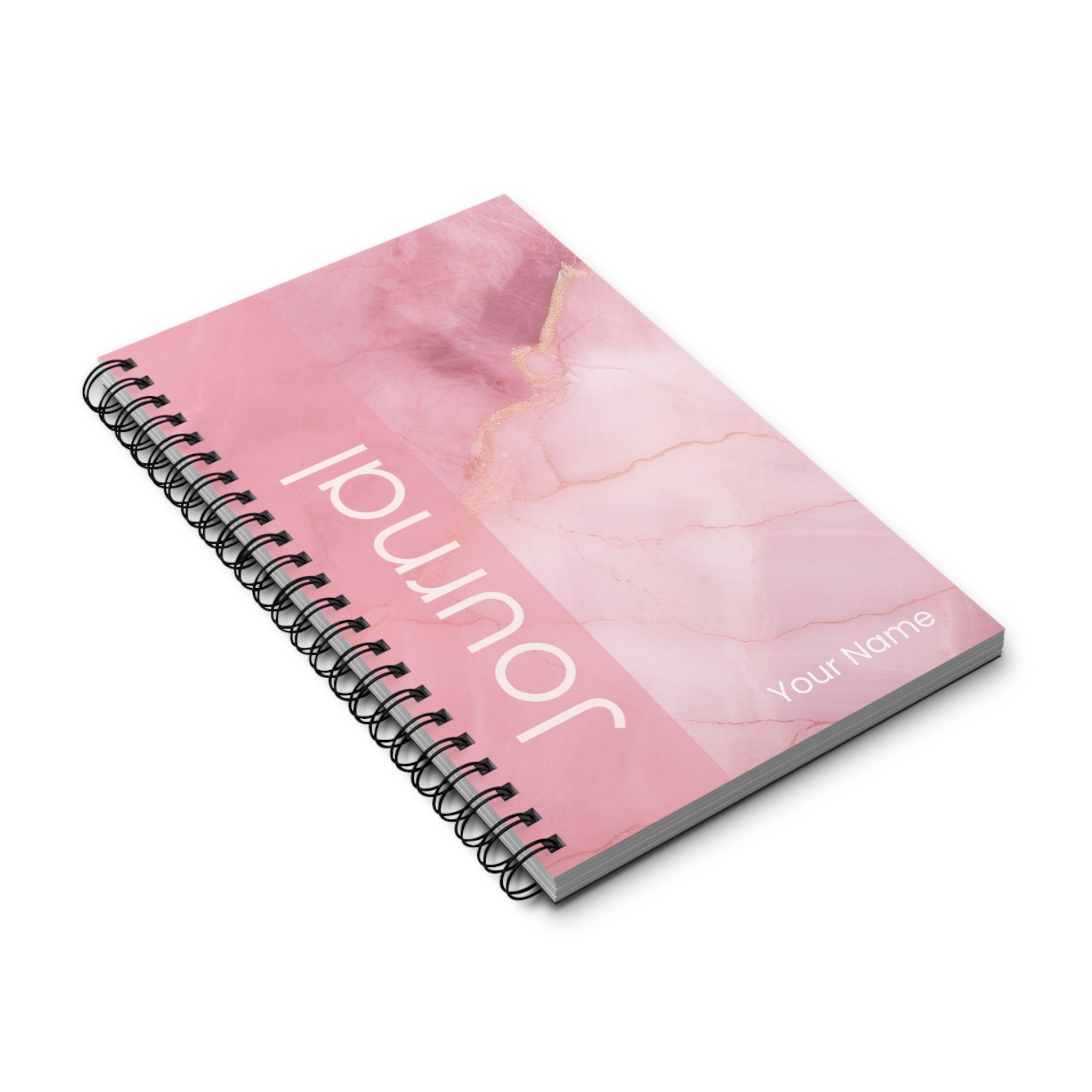 Spiral Journal - Pink Marble (EU) ✨ Add your name - Image 3
