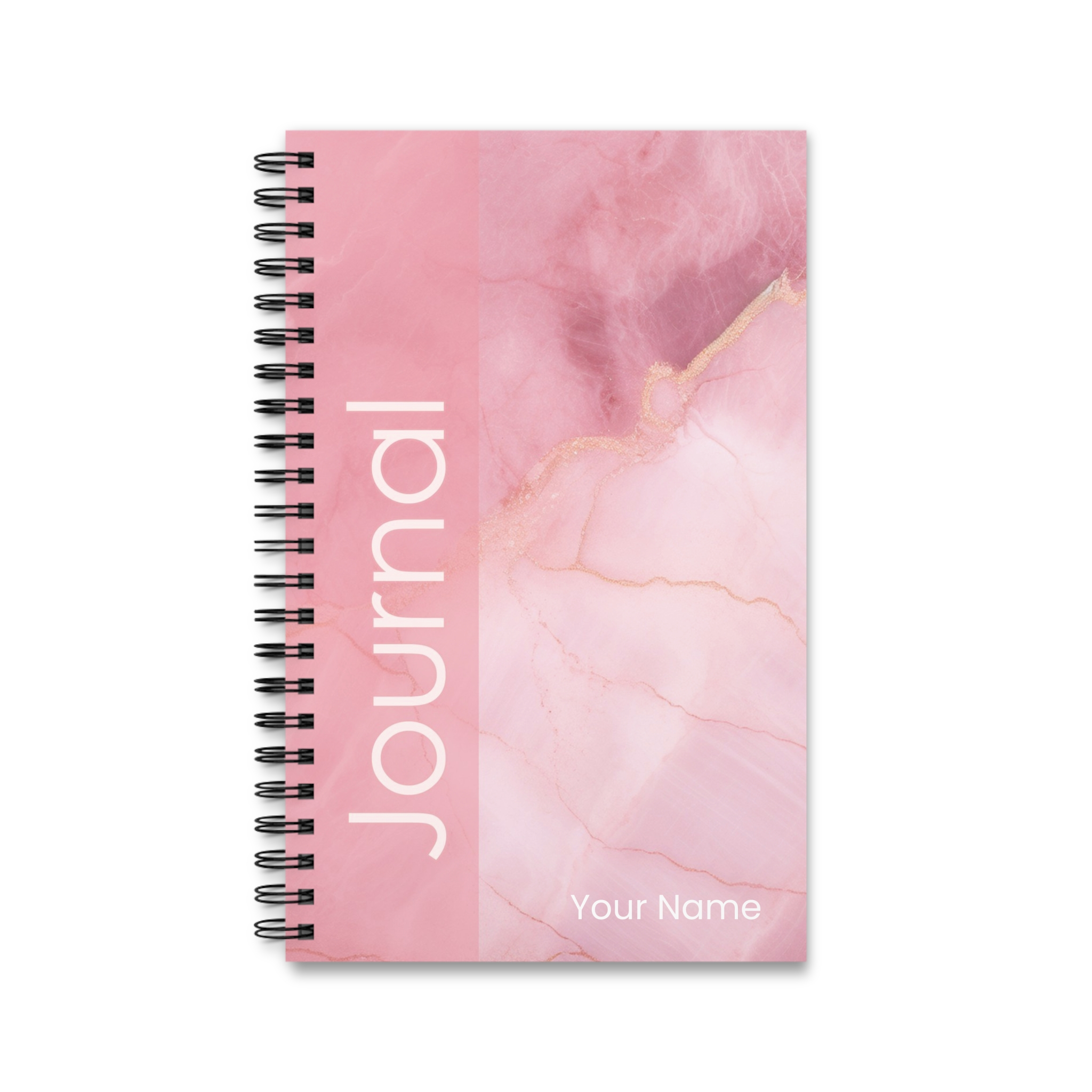 Spiral Journal - Pink Marble (EU) ✨ Add your name