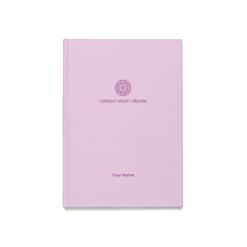 Minimalist pink - I attract what I vibrate - Hard Backed Journal (EU)