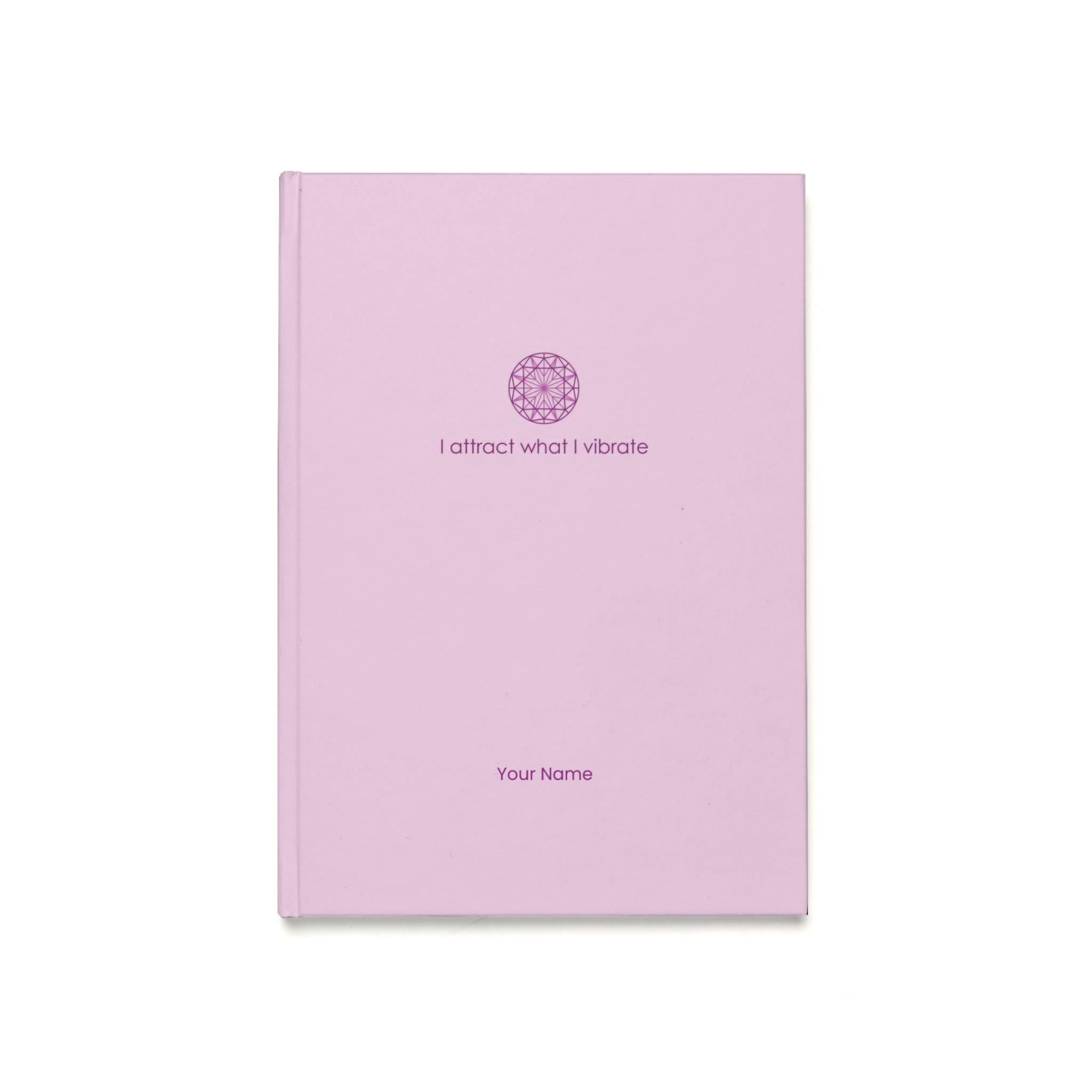 Minimalist pink - I attract what I vibrate - Hard Backed Journal (EU)