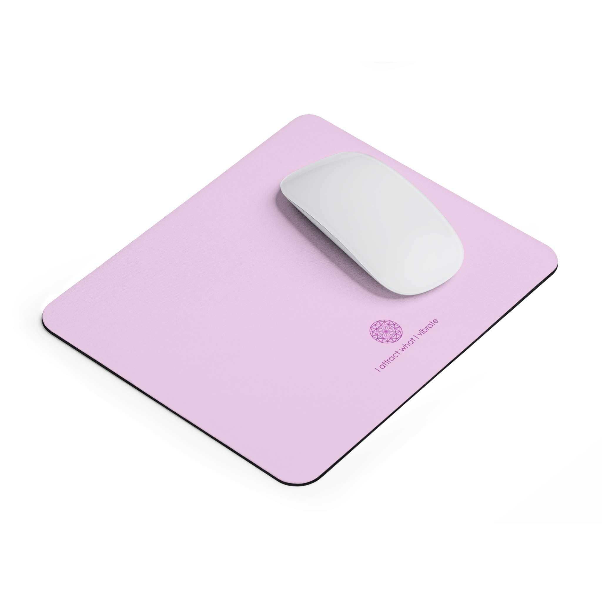 Mouse Pad - minimalist "I attract what I vibrate" - Pink (EU) - Image 3