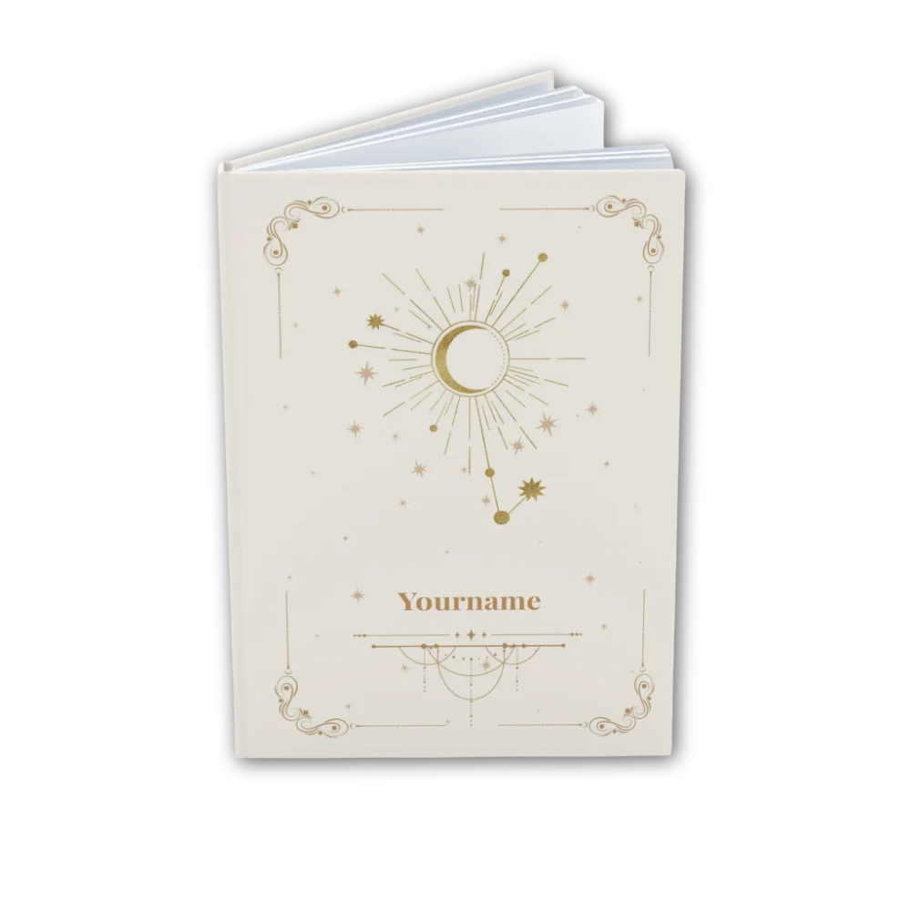 Personalize journal Celestial style moon and stars