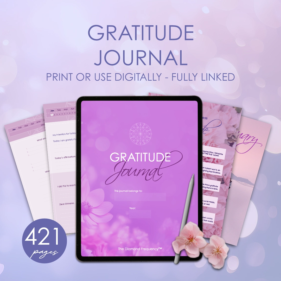 Digital Gratitude Journal Pink Edition