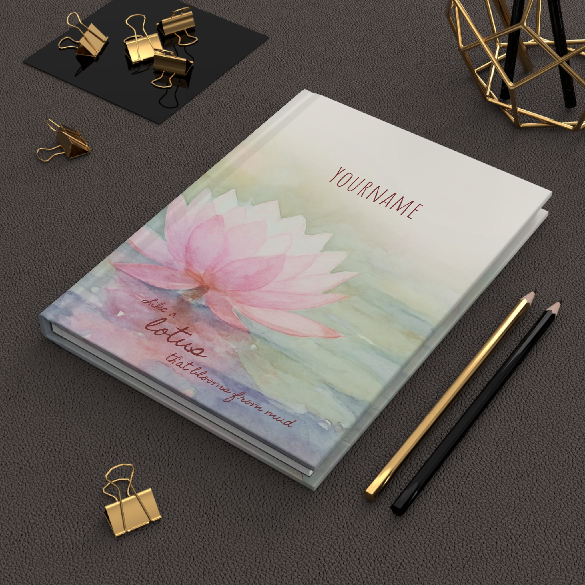 Floral - Lotus Flower - Hardcover Journal (Non-EU) - Image 6