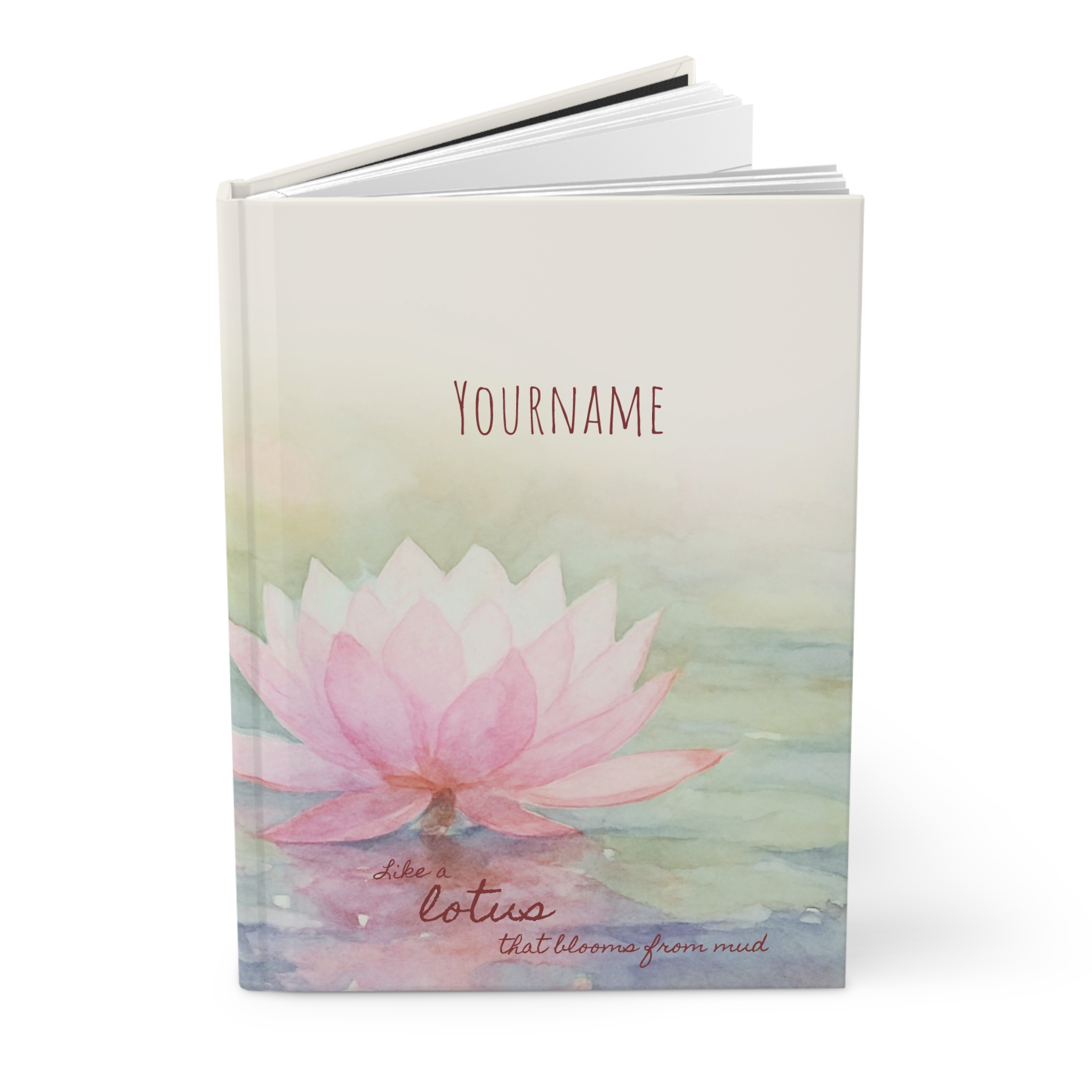 Floral - Lotus Flower - Hardcover Journal (Non-EU) - Image 3
