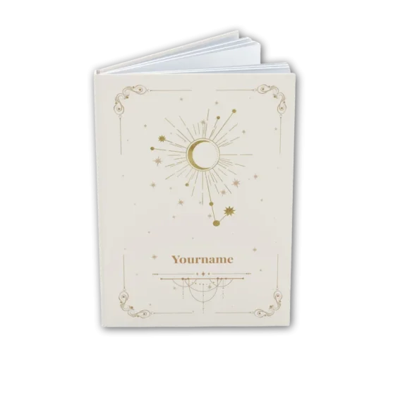 Personalize journal Celestial style moon and stars